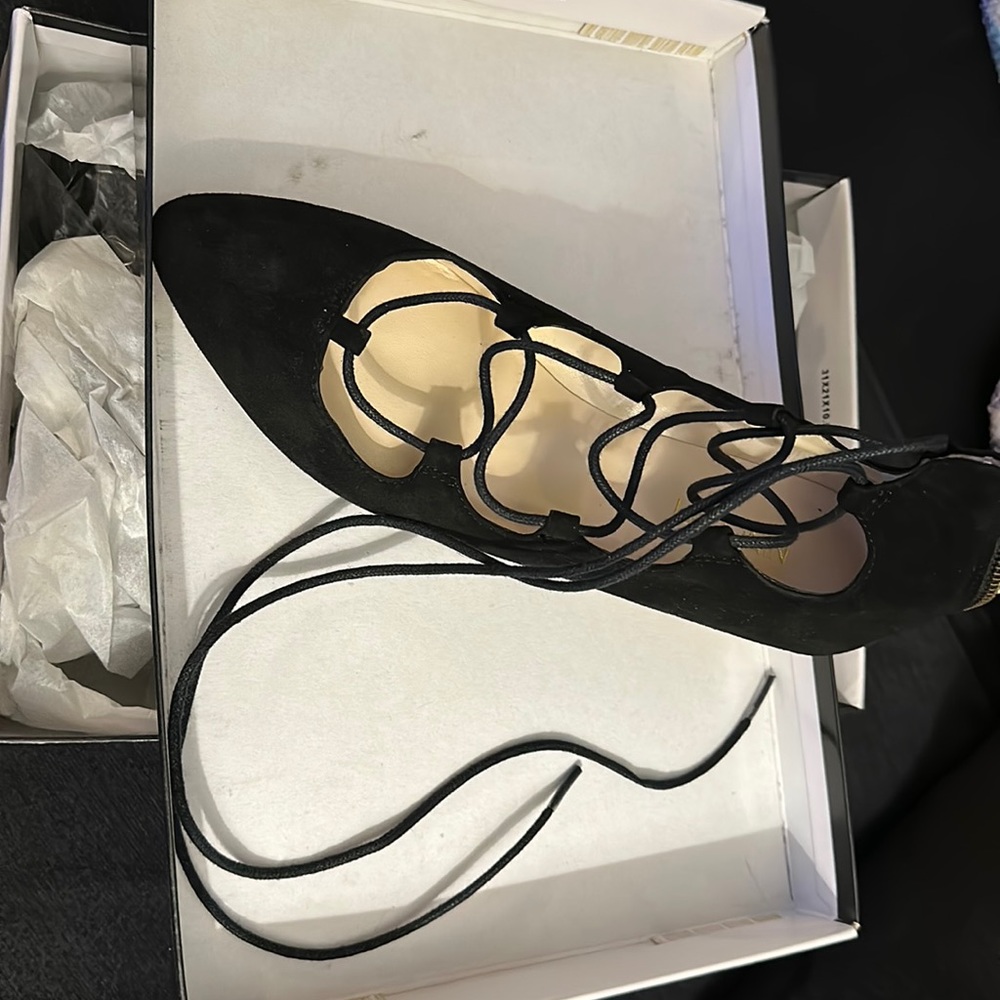 Size 7 black baby doll shoes Nine West brand
